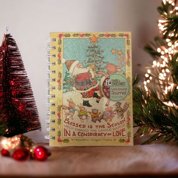Mary Engelbreit Christmas Journal Blessed is the Season Santa Claus 80 Page NEW. - Picture 1 of 14